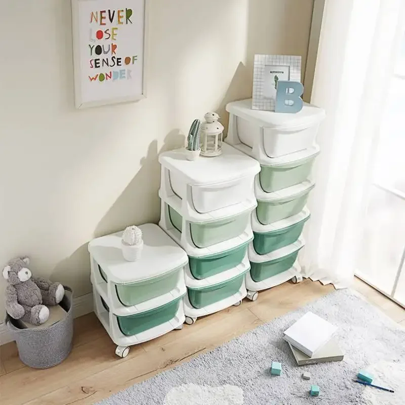 пластиковый комод Children's Toy Rack Drawer Storage Cabinet шкаф для игрушек Plastic Bedroom Bedside Box Kid Armario Infantil