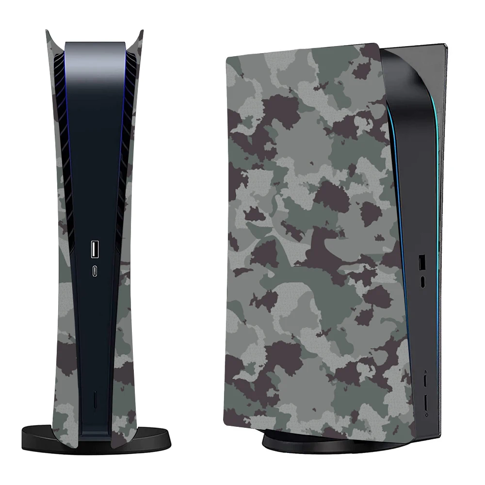 Digital Edition Grey Camouflage Abs Guscio Di Ricambio Per Playstation 5 Custodia Protettiva Ad Alta Resistenza Skin Shell Panels Per Ps5