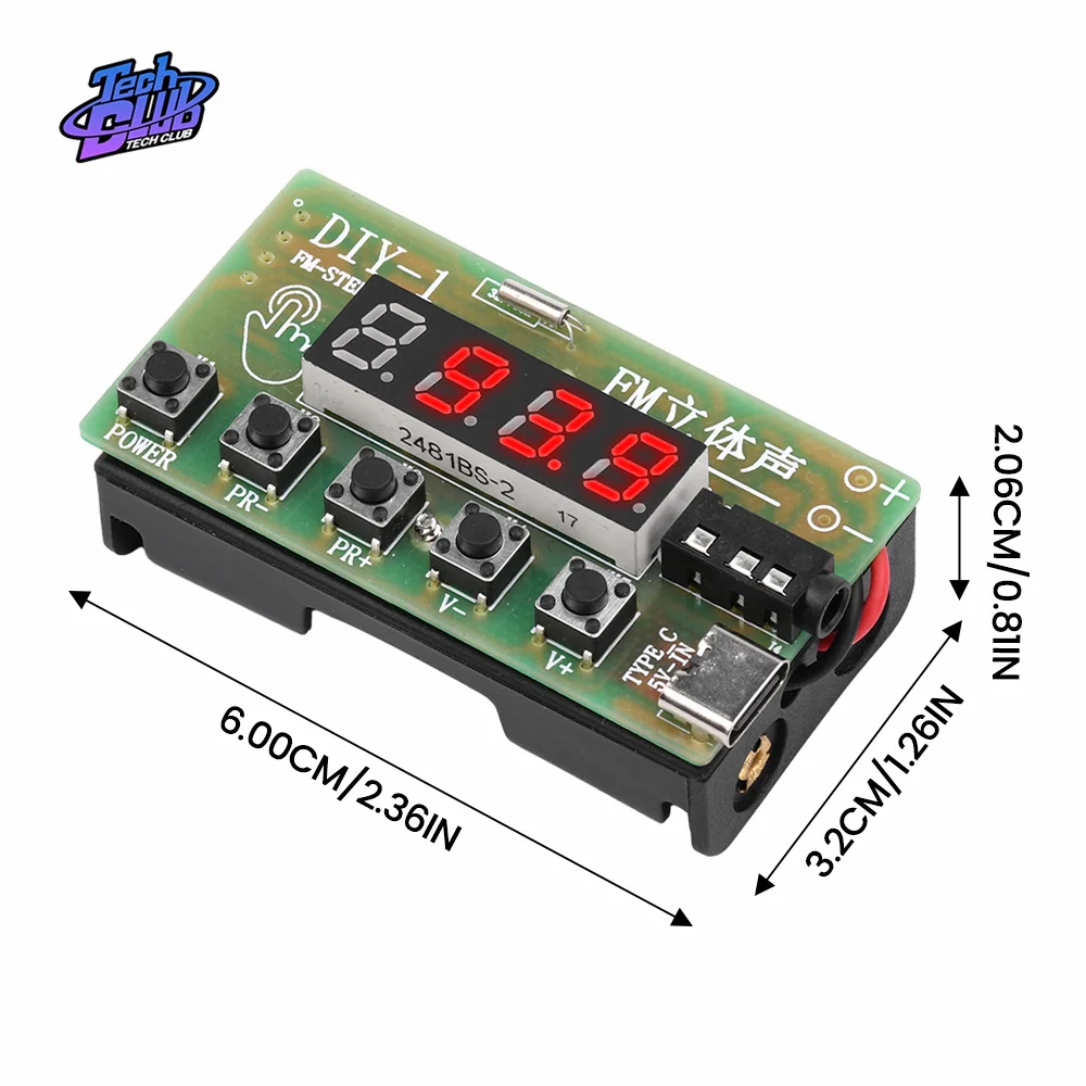 87-108MHz AM/FM DIY Electronic Kits Wireless Stereo FM Radio Receiver Module PCB for DIY Learner Tool 2