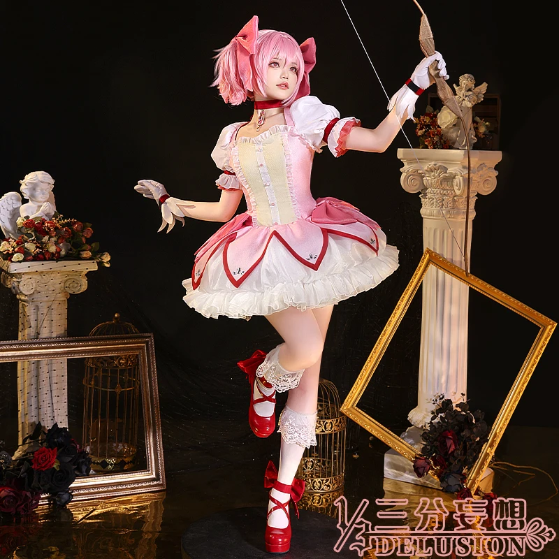 

COS-HoHo аниме Puella Magi Madoka Magica Kaname Madoka элегантное милое платье униформа Косплей Костюм Хэллоуин женский наряд для вечеринки