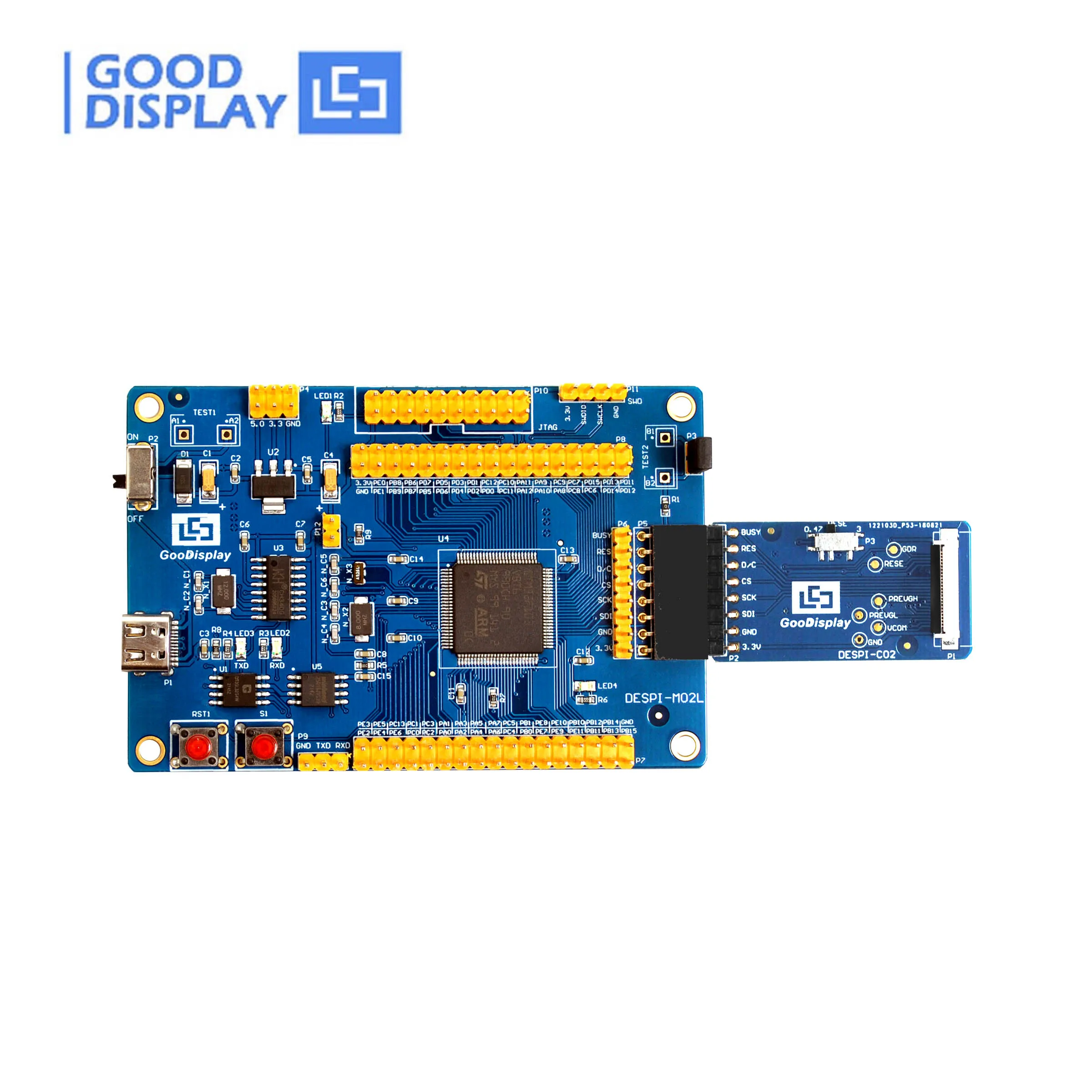 E-paper Painel Driver Placa Tipo-c Interface Eink Kit de Desenvolvimento Despi-l C02 Stm32