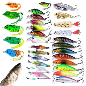 Bass Fishing Set Fishing Gear And Equipment Fishing Lures Accessories Kit Realistic Fishing Lures For Bass Saltwater Bait Lure 1