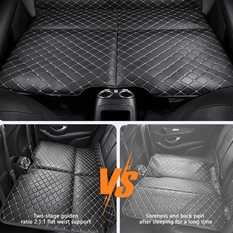 AUTOMECHANIST Car Sleep Mat Interior Car Rear Seat Rest Mat Multi-functional Pu Leather Travel Sleep Cushion Outdoor Camping Pad