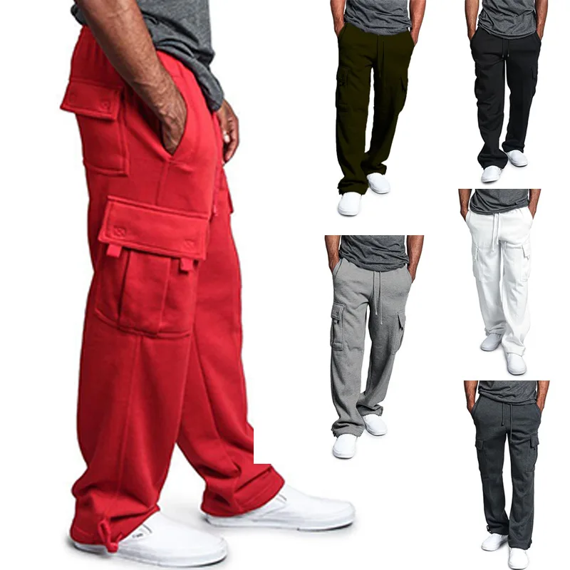 Men Loose Fit Cargo Pants Spring Summer