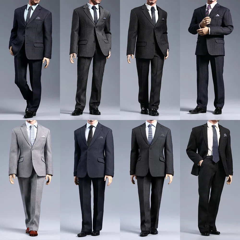 

POPTOYS COSTUME 8 Styles 1/6 POP-X36 POP-X37 Male Western Formal High Quality Suit Business Clothes Set for 12'' Action Figure