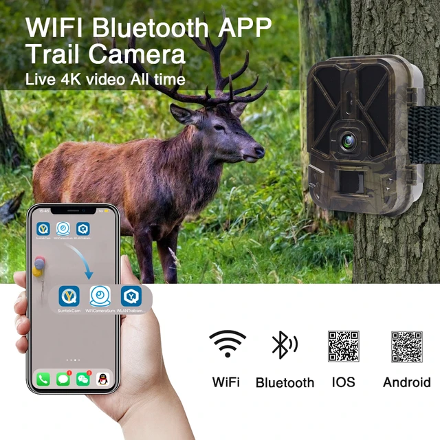 Caméra de Chasse 4K Connectée au Téléphone