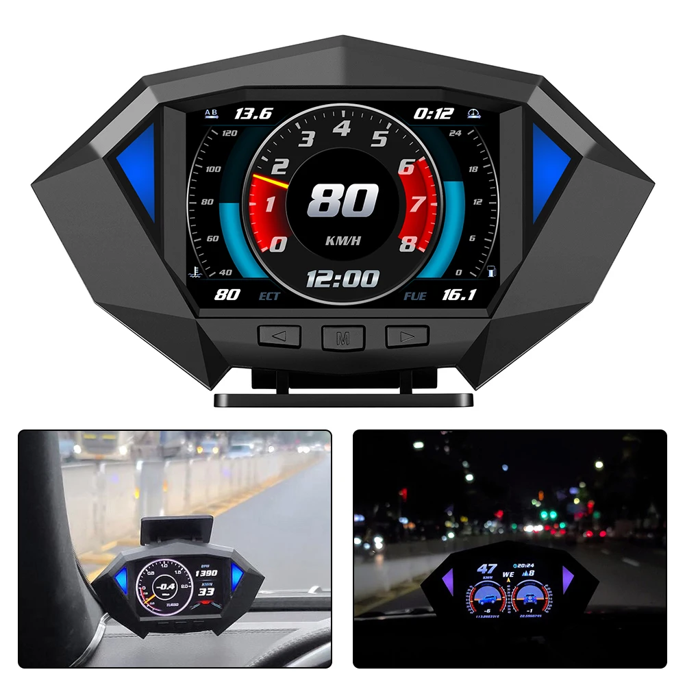 Car Head Up Display, Car Truck OBD2 HUD GPS Speedometer, IKiKin M7 Dual Mode Windshield Projector Car Hud Display For All Cars And Trucks 1146943007