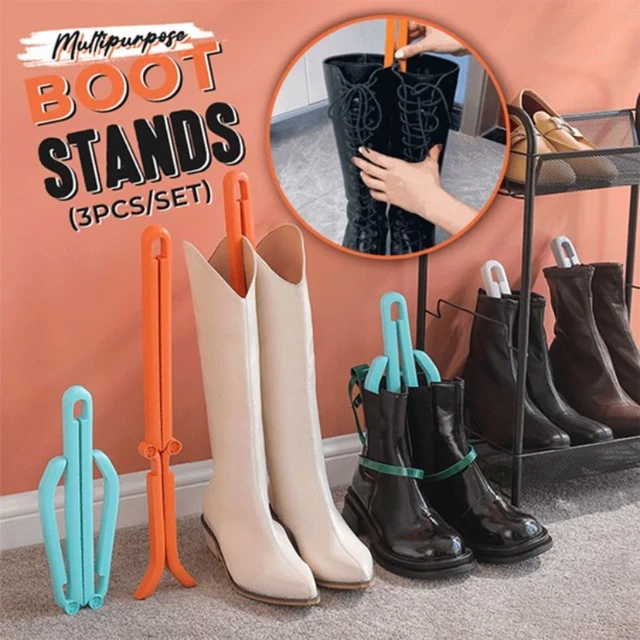 3pcs Folding Boot Shaper Stands Up Insert Knee High Thigh Short Tall Shoes  Clip Support Storage