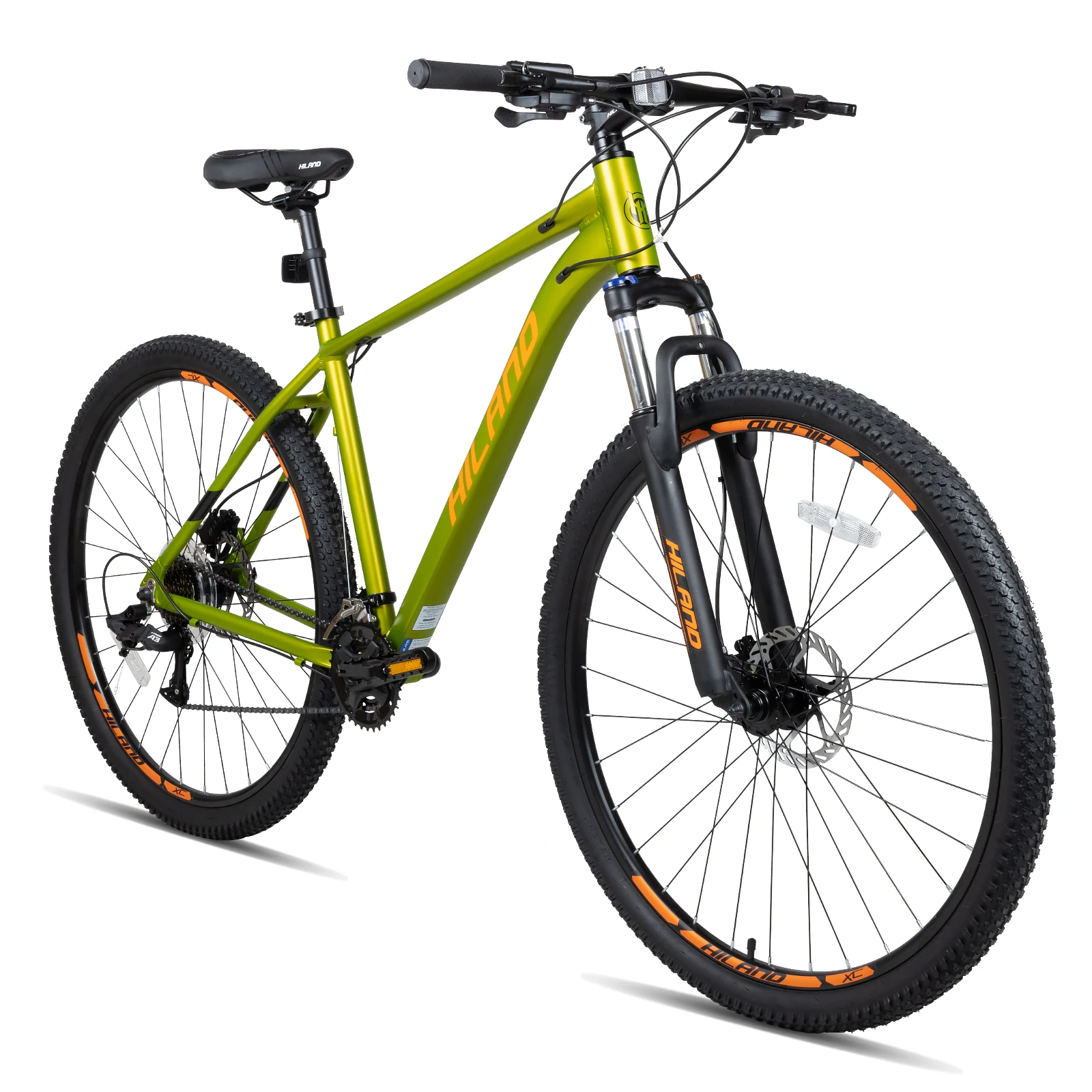 Mountain Bike 29 Inch Aluminum Frame Hydraulic Disc Brakes Lock-Out Suspension Fork 16 Speeds Hardtail Trail