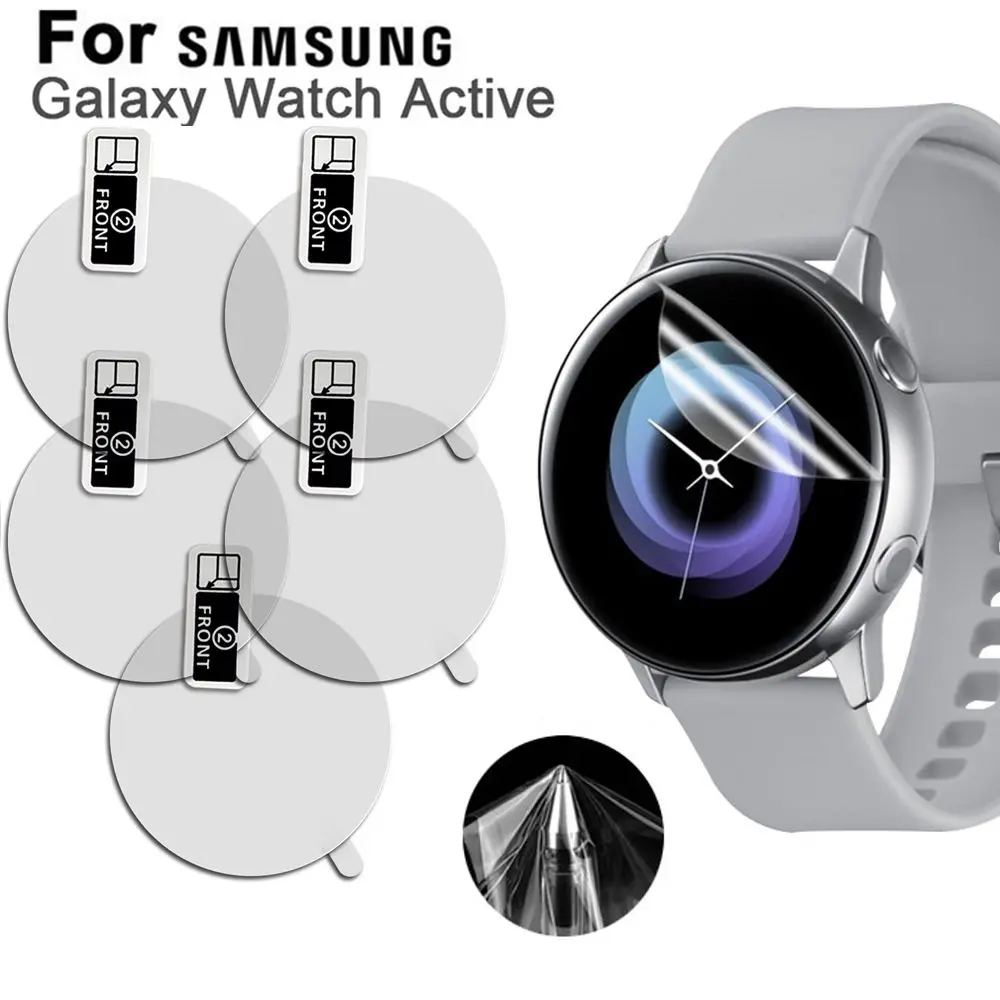 5 Pcs Clear Full Coverage Ultra Sottile Smart Watch Film Cover Screen Protector Tpu Antigraffio Per Samsung Galaxy Watch Active