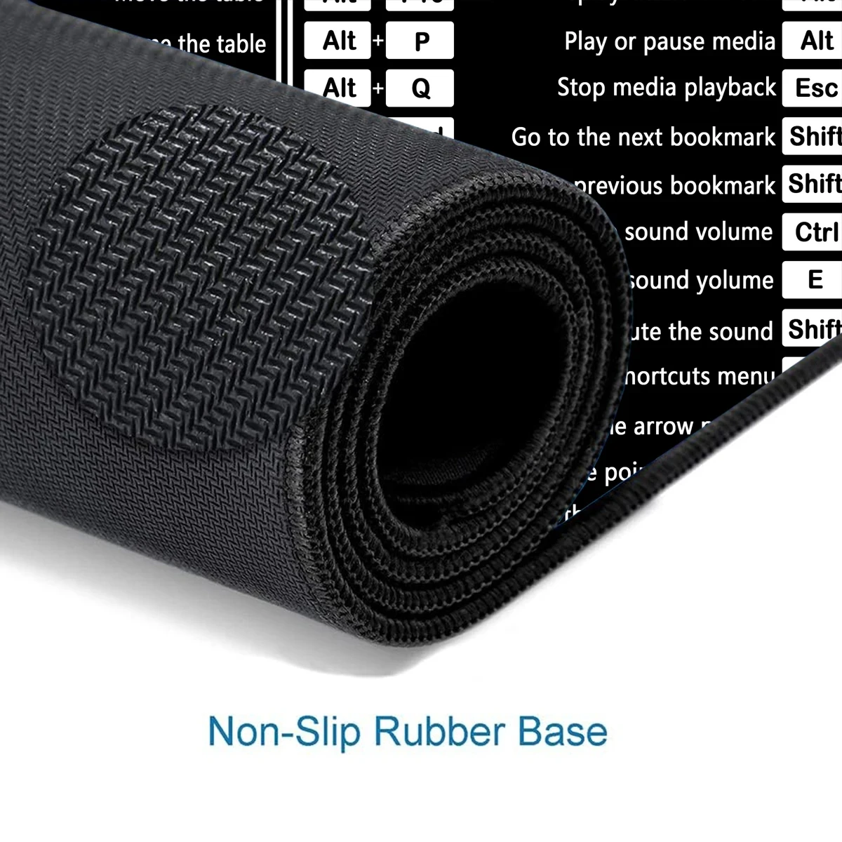 Python Shortcut Key Mouse Pad Large Anti-Slip Rubber Gaming MousePad Durable Desk Pad Thick Seam Edge Suitable For Office Gaming