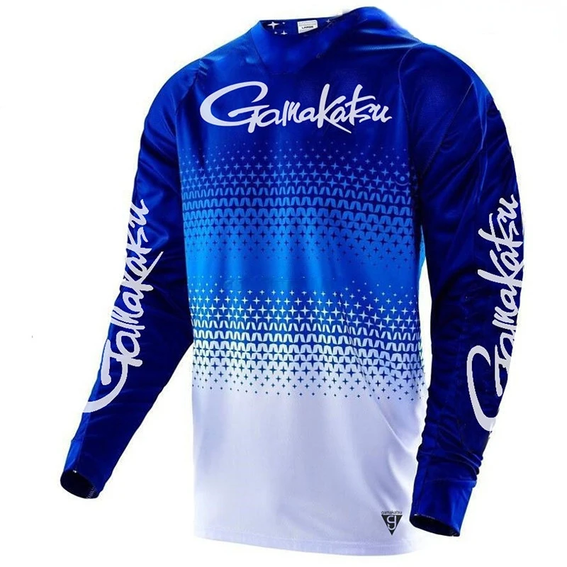 New Summer 2022 long sleeve motocross shirt blue mountain bike mtb Racing Team Road Sports Jersey