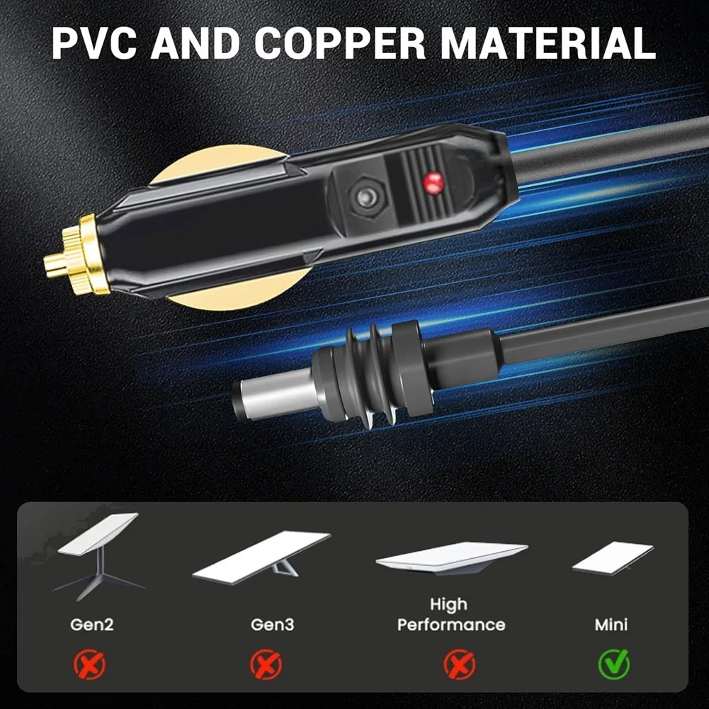For Starlink Mini DC Power Cable,DC Car Power Cable for Satellite 18AWG, IP68 Waterproof Car Charger Supply Cord,AN01R