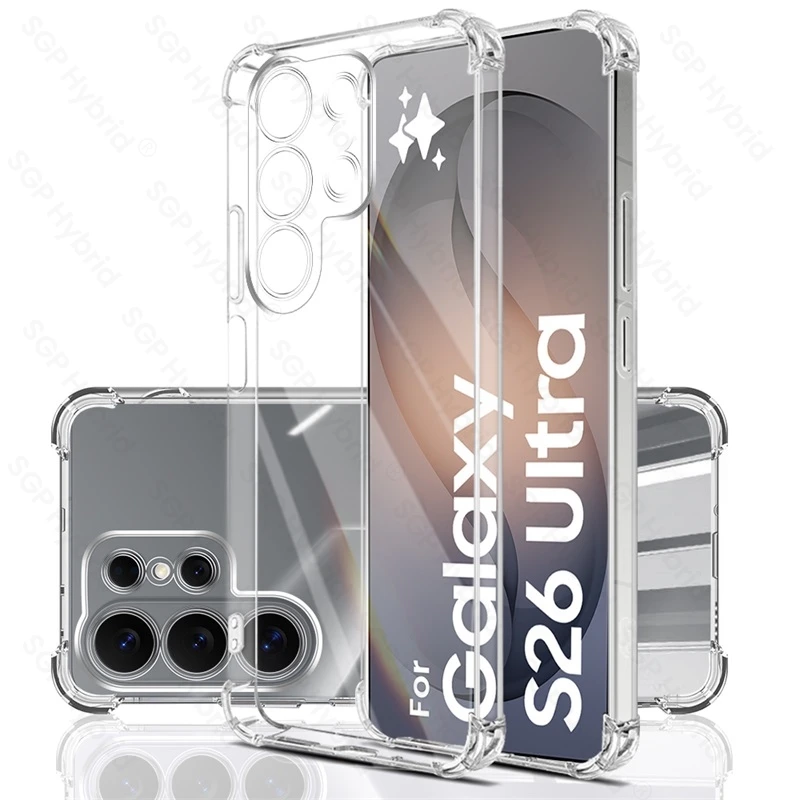 Clear Soft Silicone Shockproof Armor Cover with Anti-Yellowing and Airbag Protection