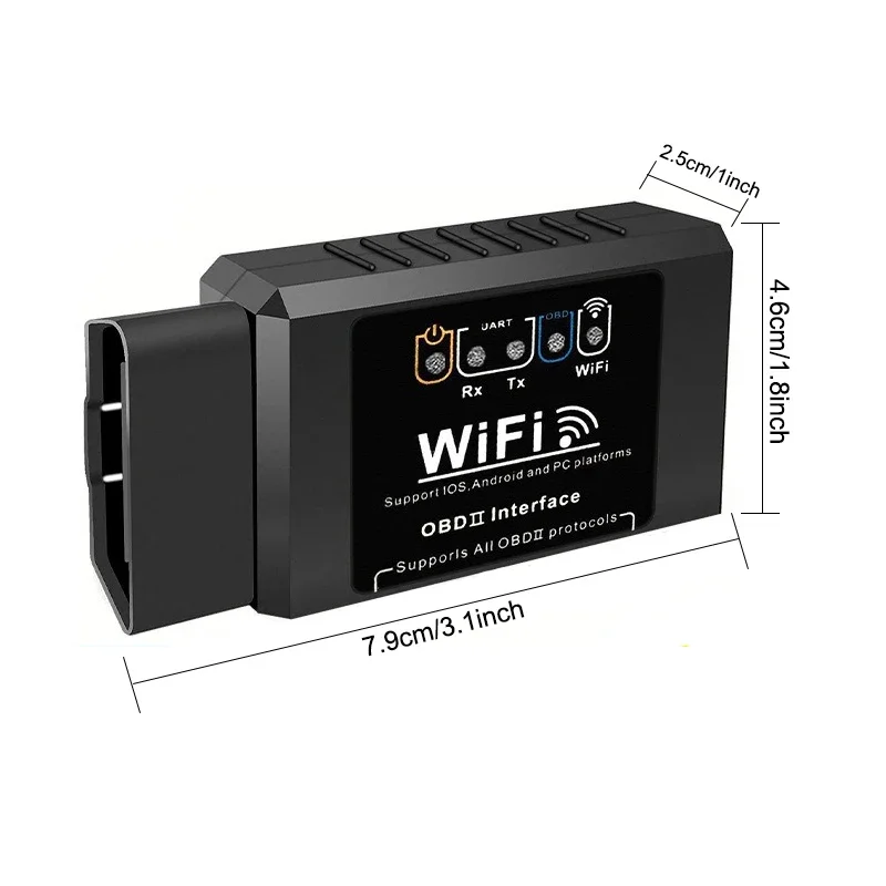 New ELM 327 V1.5 WIFI OBD2 Reader Scanner Car Diagnostic Tools V1.5 WIFI for Android/IOS OBD 2 OBD2 Automotive Fault Detector 5