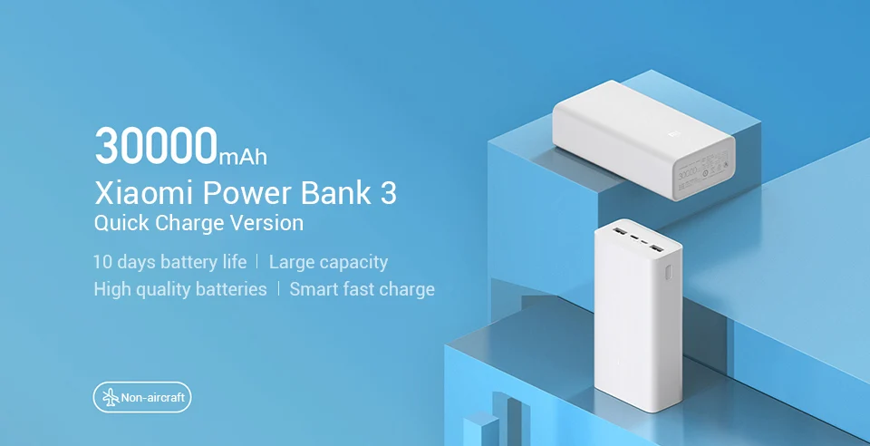 Xiaomi Power bank 3 30000mAh  PB3018ZM 3 USB Type C 18W  Fast Charging Portable Mi Powerbank 30000mAh External Battery Poverbank best portable phone charger