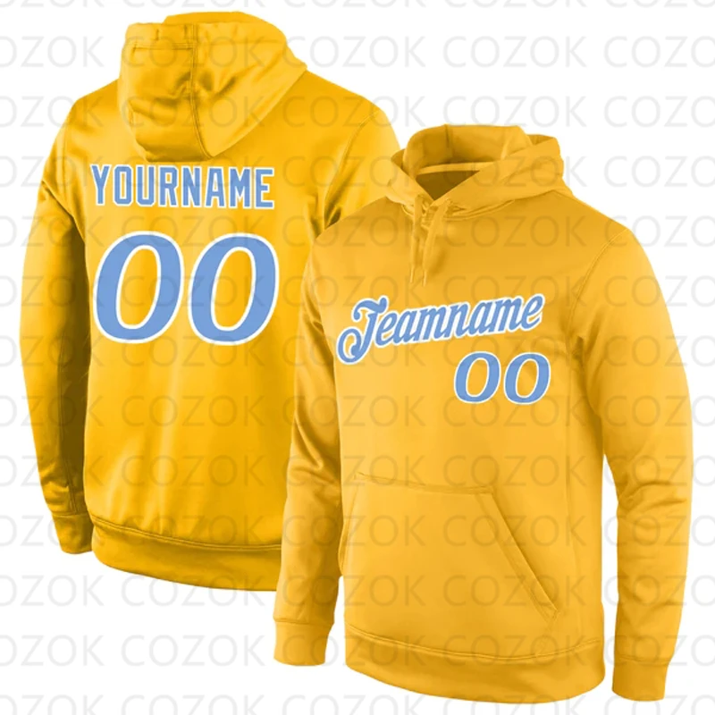 Customized Hoodie Yellow Jersey 3D Printed  Unisex Pullovers Hoodie Casual Sweatshirts