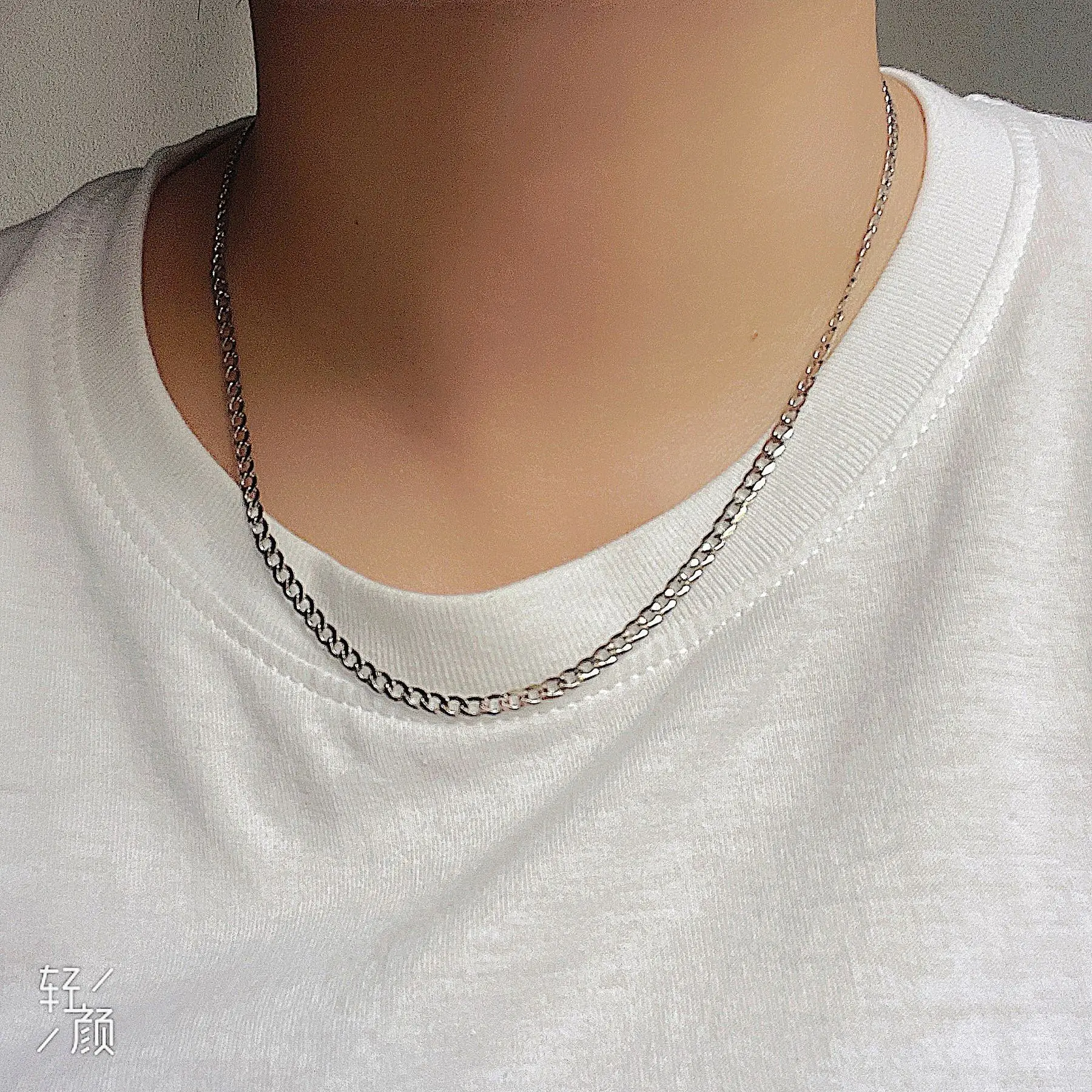  커브 체인 목걸이, 여성 소녀, 소년, 이탈리아, 남성 쥬얼리, 콜레 칼라, 시에라덴 콜리어, 45-60cm, 3mm