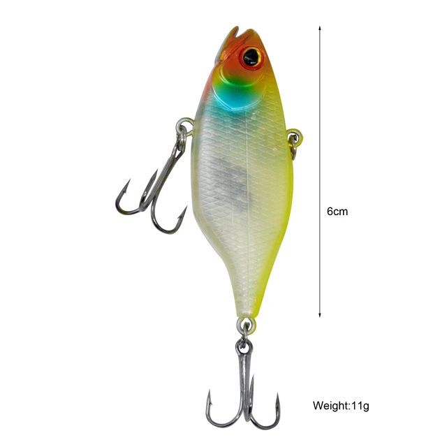 WALK FISH 1PCS 60MM/11G Sinking VIB Lure Lipless Vibration Wobblers Fishbait  Long Casting Hard Bait Fishing Tackle For Pike Bass - AliExpress