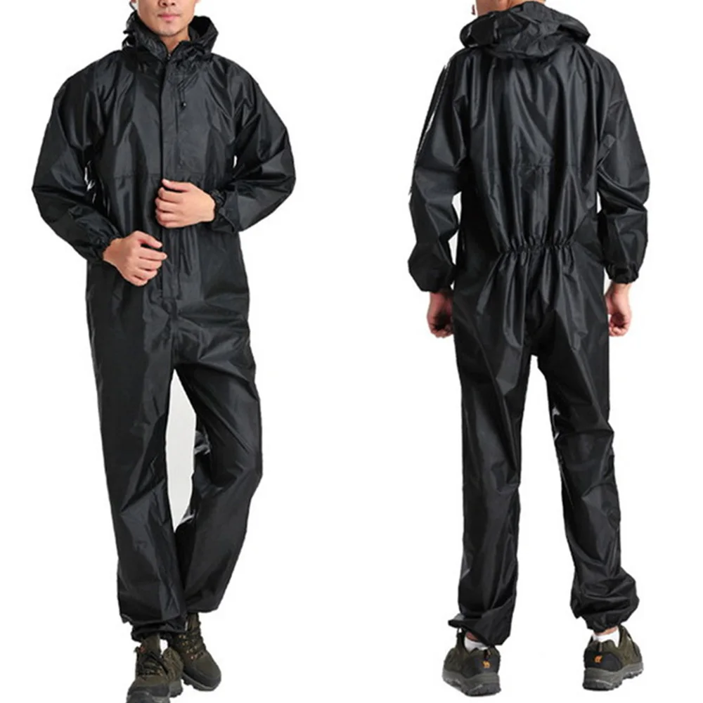 Oversized Rain Coat Motorcycle Rainwear Adult Motorbike 5 Sizes M-3XL Waterproof Raincoat Overalls Suit PVC Black bodycon sex rompers soft skin friendly tights adult club overalls open crotch high elastic jumpsuits women see through bodysuits