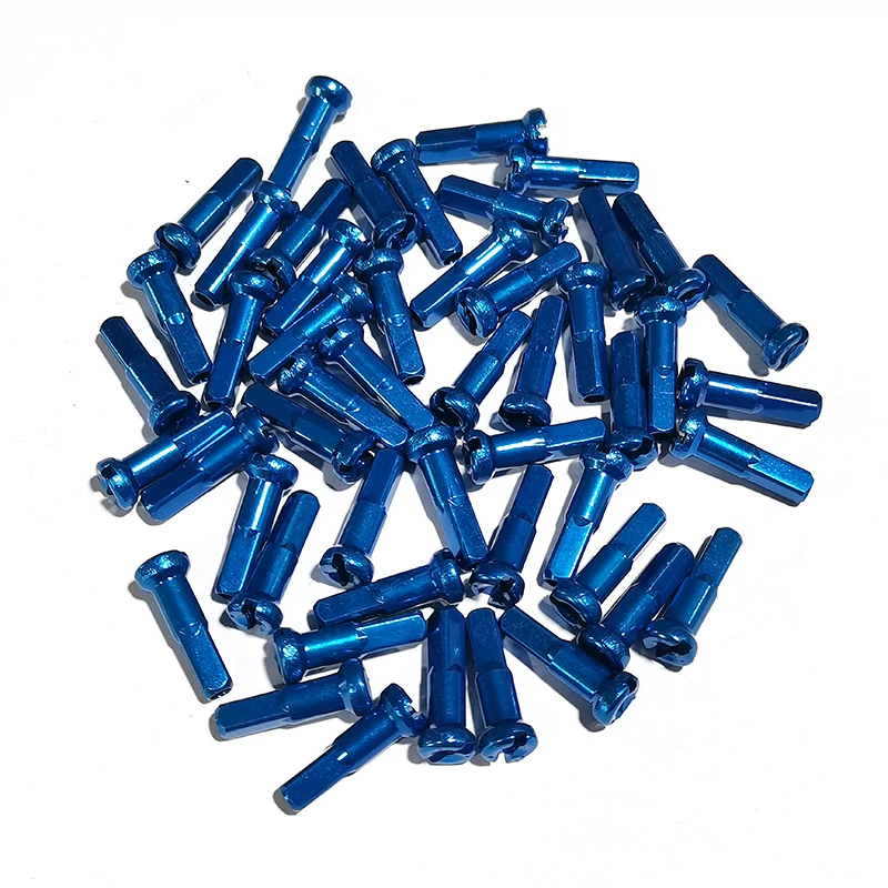 50pcs/lot 14G Super Light Aluminum Alloy Nipples 12mm 14mm 16mm 0.3g/pc Gauge 14 AL7075 Bicycle Nipple Part Wheel Accessories