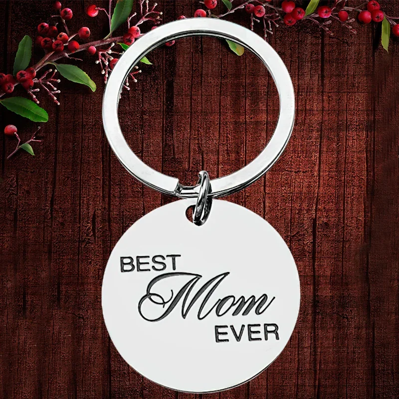 

Charm Mother's Day Gift Keychain Pendant Best Mom Ever Key Chain Keyring We Love You Mom