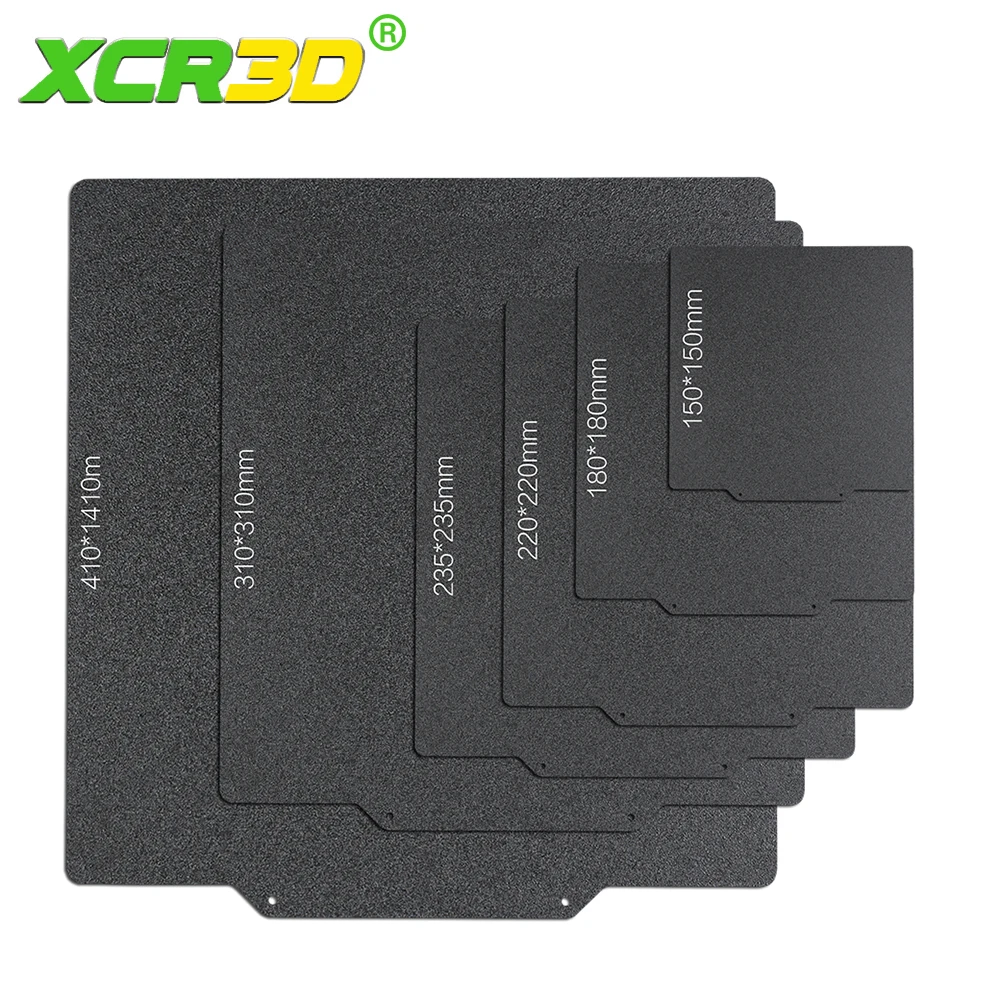 Folha de Aço Fosco Primavera Peças Impressora 3d Pei pó Revestido Build Plate Base 220 mm 235 mm 310 mm 410 mm Heat Bed Print para Ender Xcr