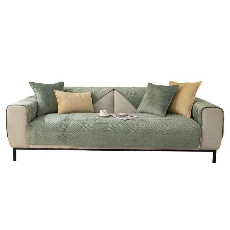 Plush Velvet Sofa Covers, Couch Cover for Living Room, Universal Towel, Non-slip, Decorative 5