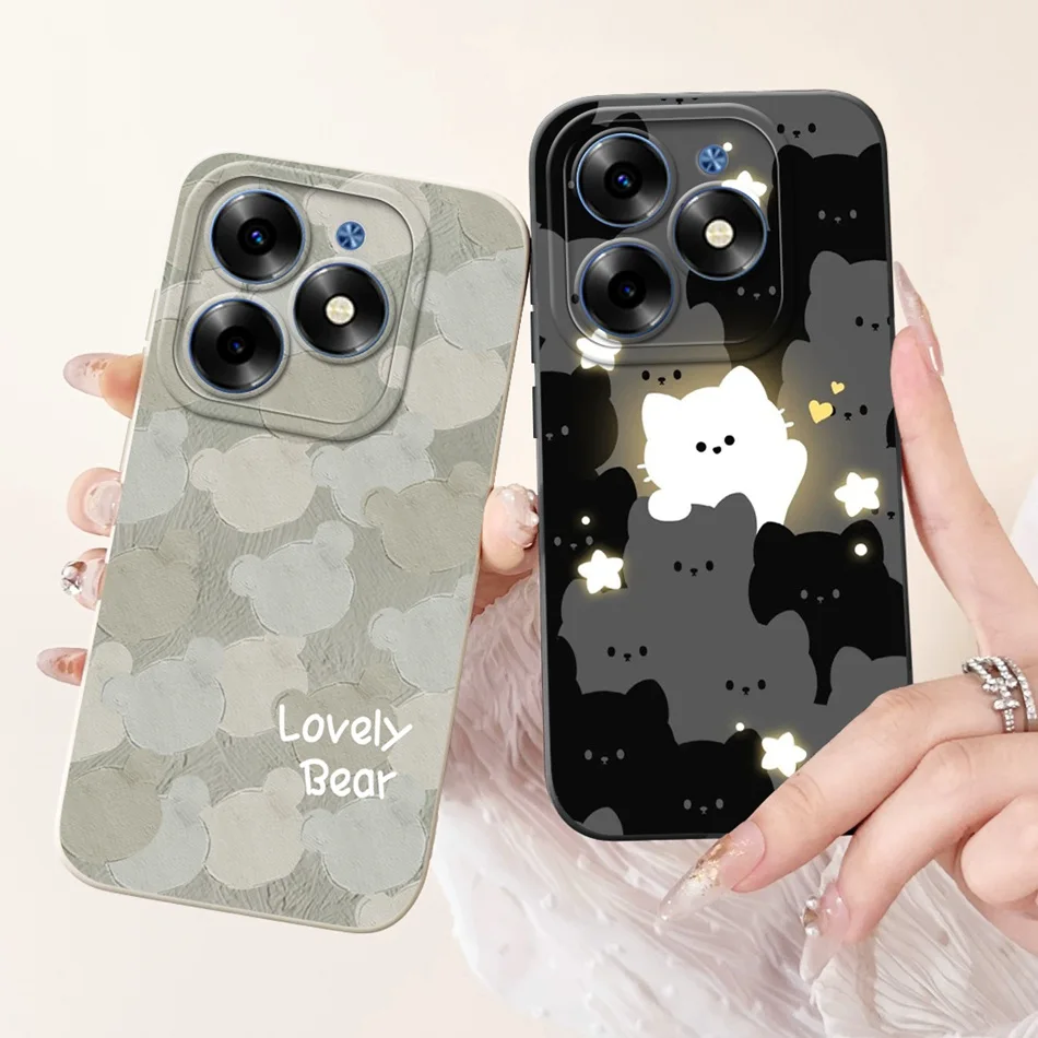 Elegant Printing Soft Silicone Lens Protective Cover Phone Case