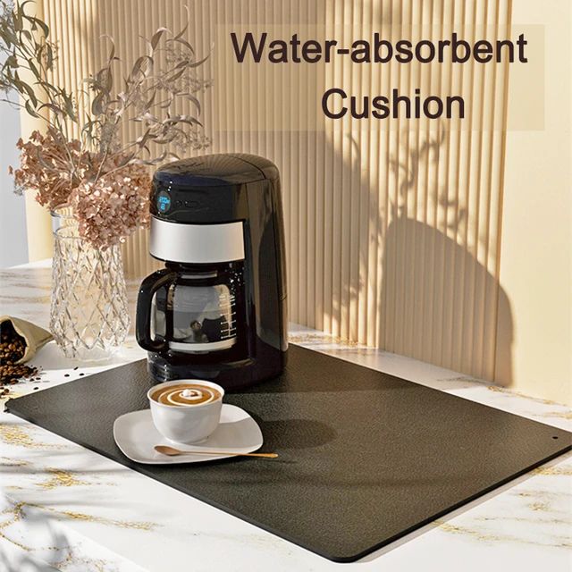 Coffee Maker Mat For Kitchen Counter Protector, Retro Absorbent Dish Drying  Mat, Super Absorbent Anti-slip Coffee Mat, Absorbent Coffee Bar Mat For  Coffee Maker And Espresso Machine, Kitchen Accessaies, Kitchen Gadgets,  Cheap