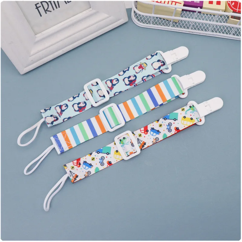 Baby Pacifier Clip Chain Leash Strap Nipple Holder for Infant Feeding Adjust Ribbon Dummy Holder Soother Pacifier Clips