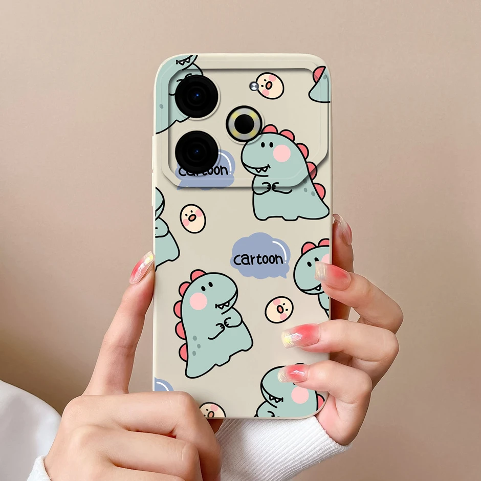Cute Cartoon Dinosaur Silicone Phone Case – Ultrathin Hot Design s Coque