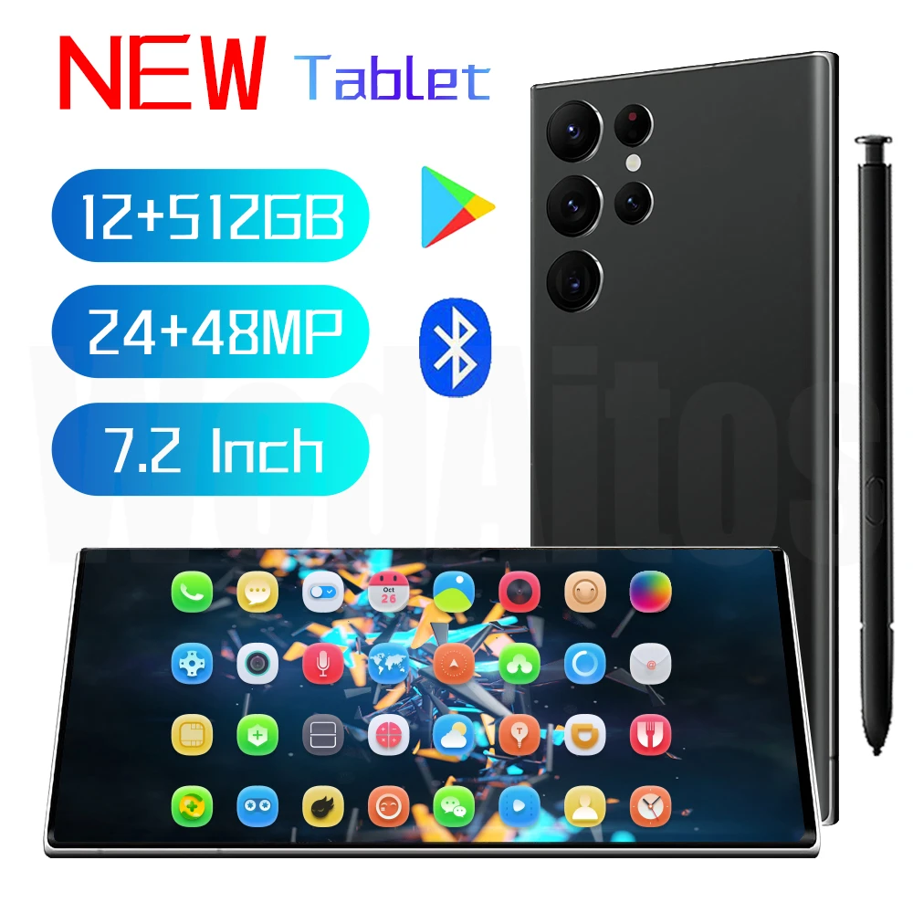 the newest tablet Hot Tablet S22 Ultra 7.2 Inch Global Version Full Screen Smart Mini Nланшет 5G Android 12 Dual Card 10 Core 16GB 512GB 4G Cell best affordable tablet