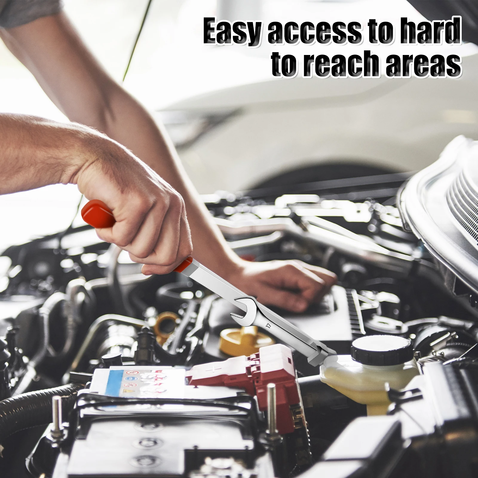 Wrench Extender Tool Bar Extra-Long 15/19 Inch Torque Adapter Wrench Extension Universal Wrench Extender for Garage Repair Tools