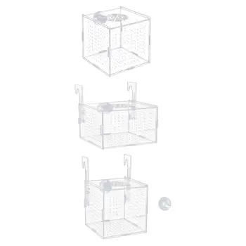 수족관 격리 상자 다기능 수족관 공급, 신생아 프라이 구피 공격적인 물고기 아기 새우 사육 거치대