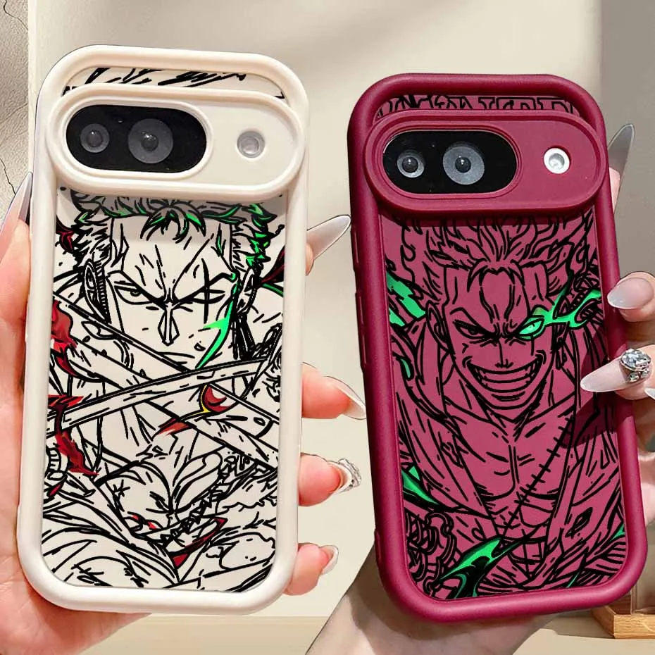 Sleek Soft TPU Zoro Cover with Eyes Ladder Lanyard - Fashionable and Cool Phone Case