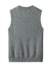 New Autumn and Winter Men's Knit Pullover Solid Color V-neck Shirt Men's Fashion Warm Casual Sweater Short Top Clothing 5
