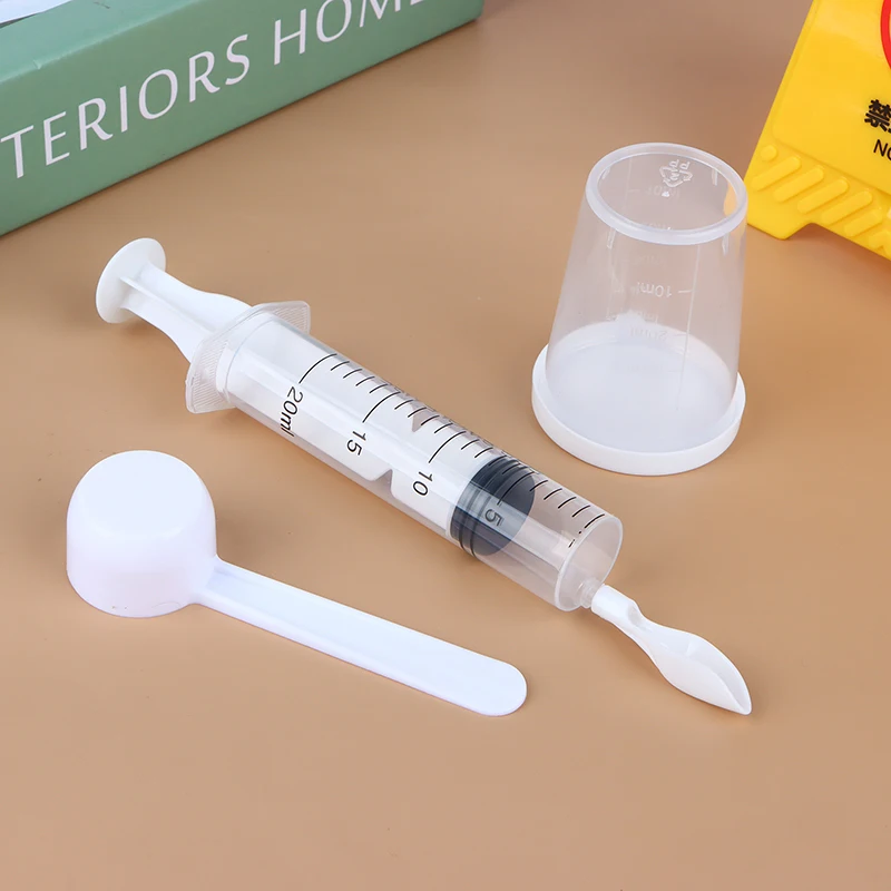 수동 주사기 포함 새 앵무새 피더 스푼, 아기 새 물 우유 약, 수유 주사기 바늘, 새 용품, 4 개