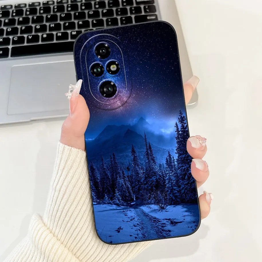Luxury Marble Moon Frosted Shockproof Silicone Case - Soft Protective Bumper Cover