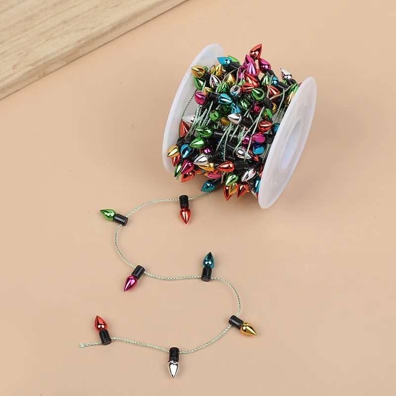 5m Christmas Colorful Bulbs String Garland Xmas Tree Ornaments 2025 Christmas Home Decoration New Year Gift DIY Craft Not LED