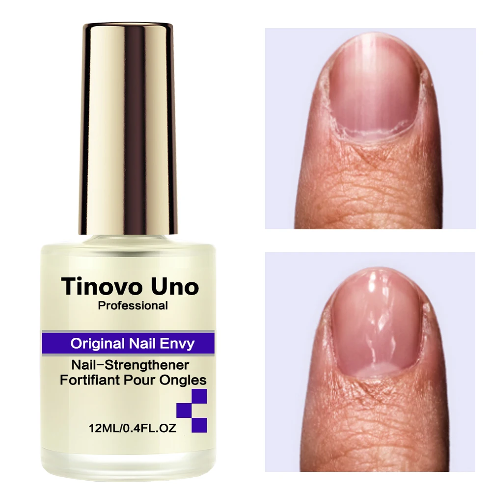 Nail Strengthener Tinovo Uno Orignal Nail Strengthener 12ml Keratin Nail Ridge Filler Base Oil Hardener for Repair Brittle Damaged Nails Manicure