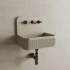 Bathroom sink, wall mounted, many colors available, ceramic washbasin, hotel, 47x36x12cm/19x14x5in" 1