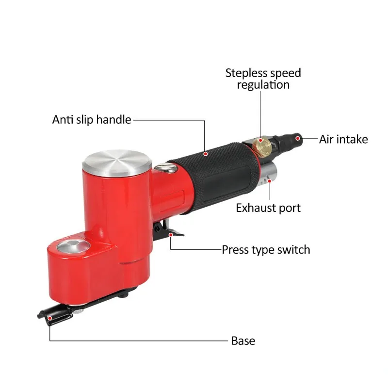 Pneumatic Sander Reciprocating Sandpaper Finger Type Small Space Polishing Instrument Piano Polishing