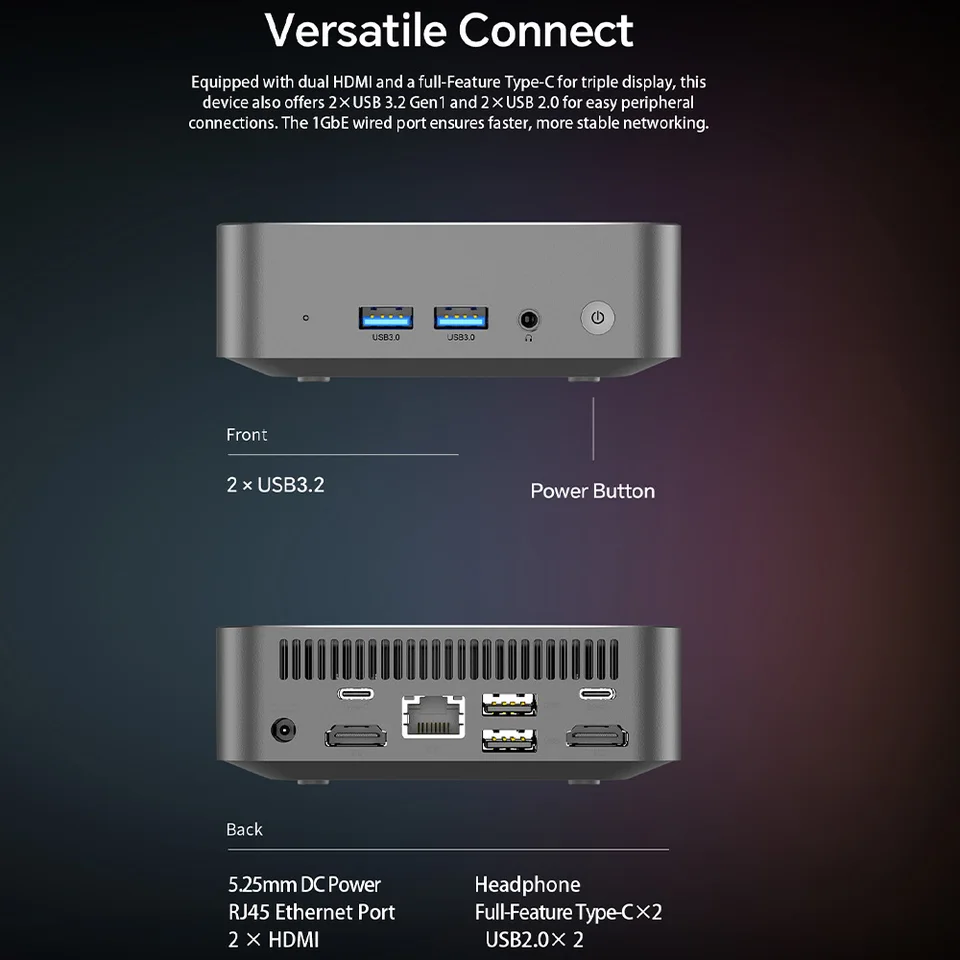 SOYO M4 PRO Mini PC Intel Alder Lake N150 Windows 11 Pro