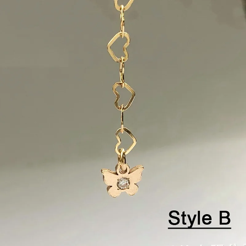 14K Gold Filled Extensions Chain Cable Extender Chain For Bracelet Heart shaped butterfly cross Charm Jewelry Making Supplies