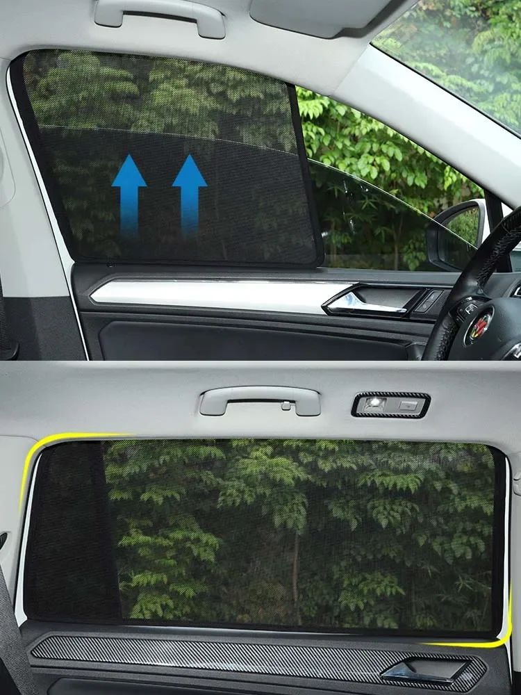 Pare-soleil magnétique en maille pour Renault Grand Scenic 2016 – 2019,  accessoires de décoration d'intérieur pour porte et fenêtre de voiture