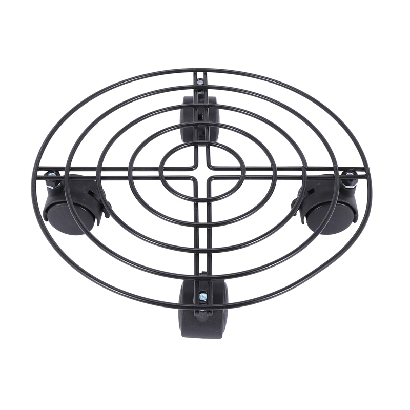 

Metal Plant Flower Pot Stand Trolley Caddy On Wheels Indoor Outdoor Home Garden Tools Promotion