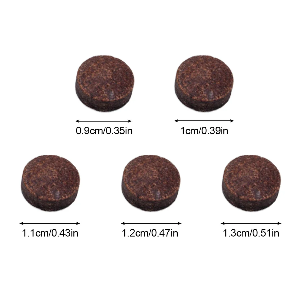 Billiard Tips 1Box /50PCS 9/10/11/12/13MM Pool Cue Red Tip Cowhide Material For American Snooker Black Eight Cue Repair Supplies