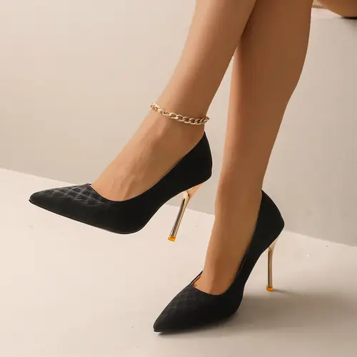 Women 10Cm Pointed Toe High Heels White Red Lady Wedding Bridal pumps Sexy fashion girl Prom Shoes Classic Black Office Shoes - Image 7