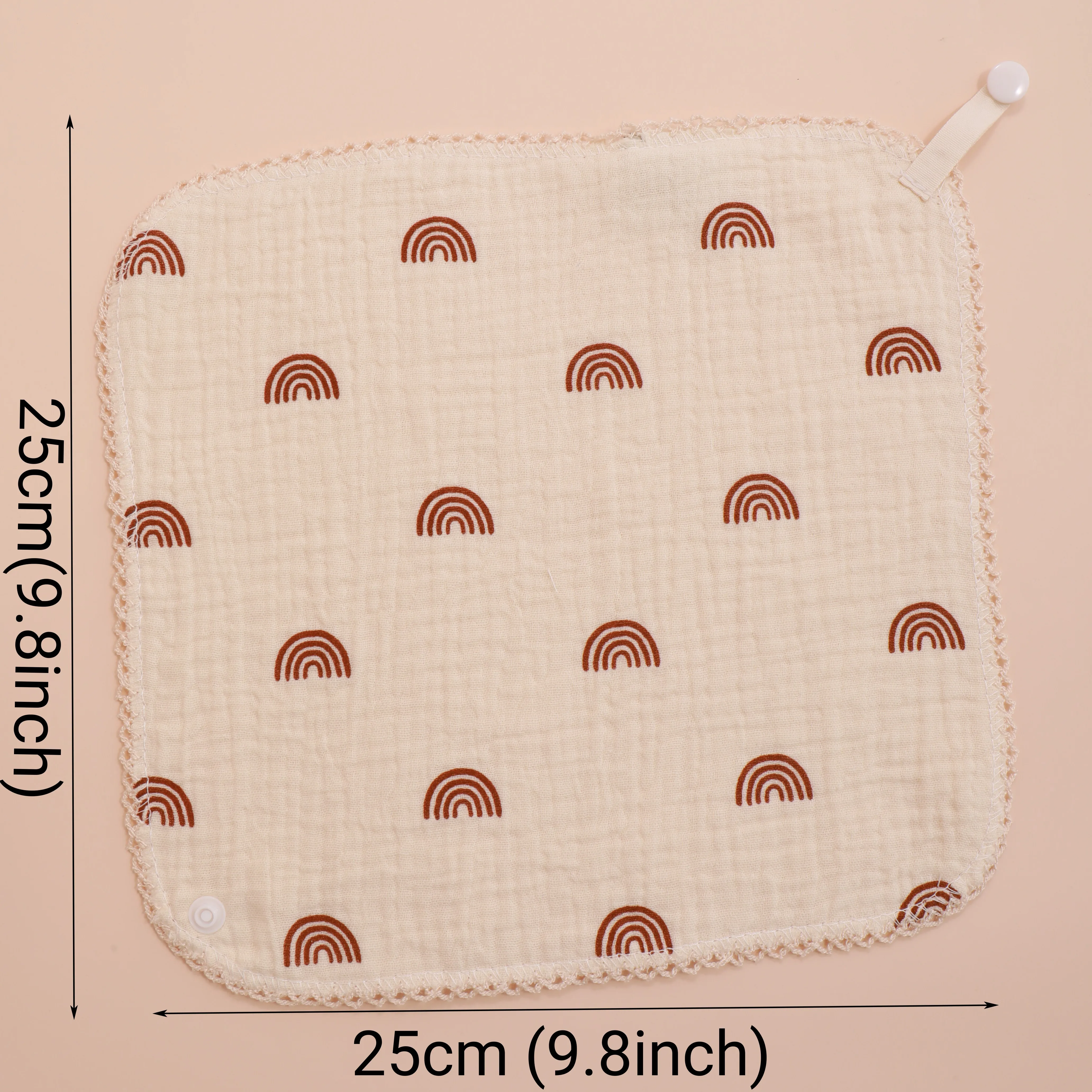Pure Cotton Square Towel Newborn Baby Towel Dual-use Baby Bibs 1pcs
